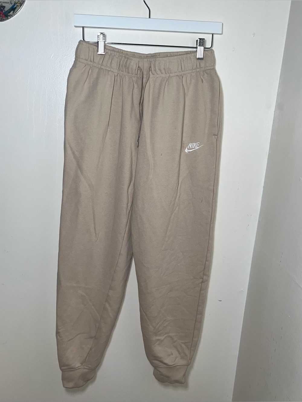 Nike Tan Drawstring Logo Sweatpants